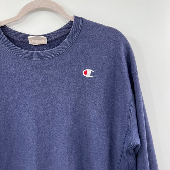 Champion reverse weave Men's Cotton Polyester Long Sleeve Solid Sweatshirt Size - Picture 2 of 15